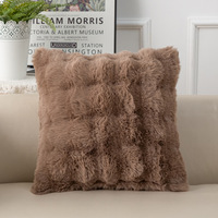 Housse de coussin décorative en peluche pour canapé, taie d'oreiller en peluche d'hiver 43x43cm, un côté