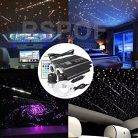 LED Funkelnder Sternschnuppen-Effekt 32W Doppelkopf-Glasfaser-Sternenhimmel-Kit 0,75mm 3 Meter 1000+200 Auto-Deckenbeleuchtung IP65