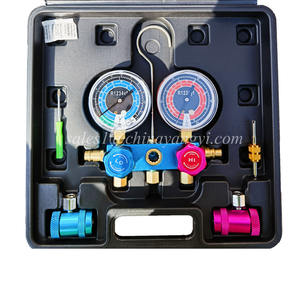 Auto Car A/C Service R1234YF Werkzeugs ätze für Verteiler lehre mit Lades ch lauch Schnell kupplungs schrauben dreher Kältemittel-Manometer - Product Image 2