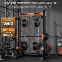 Équipement de musculation professionnel : Station d'entraînement multifonctionnelle Smith Machine avec pile de poids pour un entraînement complet