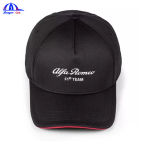 Cappellino da Baseball Personalizzato di Alta Qualità Stile Team F1 Nero con <span class=keywords><strong>Logo</strong></span> Ricamato, Strutturato a 6 Pannelli, Regolabile - Product Image 2