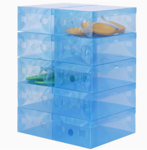 Kotak Sepatu Flip Top, Kotak Penyimpanan Sepatu Transparan yang Dapat Ditumpuk, <span class=keywords><strong>Organizer</strong></span> Sepatu Plastik Model Laci dengan Jendela Transparan - Product Image 2