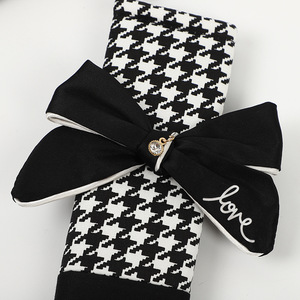 Protège-épaule pour ceinture de sécurité de voiture, motif pied-de-poule, noir et blanc, housse de sangle de sécurité, accessoire d'intérieur de voiture - Product Image 3