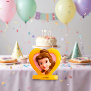 Candela di compleanno Disney Beauty a forma di cuore da 5,5 cm per decorazioni per feste - Product Image 3