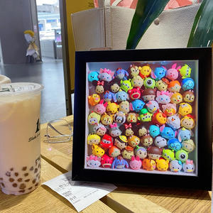 14 x14 אינץ עץ שחור תיבת צל תיבת תצוגה גדולה של מסגרת עבור קיר אמנות תמונות כרטיסי פרחים תיבת פרחים ללא <span class=keywords><strong>plexiglass</strong></span> - Product Image 5