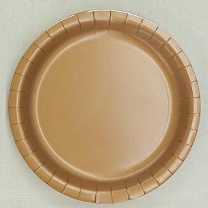 DAMAI <b>Disposable</b> Tableware Set Solid Printing Gold Paper Plates Cups Napkins <b>Straws</b> Sustainable Round Shape for Parties - Product Image 3
