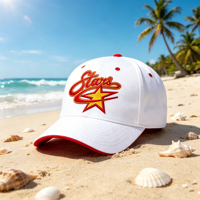 Casquette de baseball unisexe personnalisée en coton à six panneaux avec broderie étoile pour équipes sportives, esprit scolaire, défilés et supporters