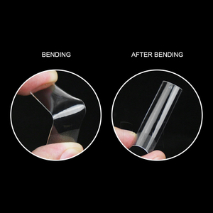 BIN 440 pezzi punte per mezze unghie Extra lunghe mezza copertura profonda curva a C unghie finte 11 dimensioni quadrate affusolate - Product Image 5