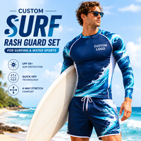 Rashguard de surf anti-UV 100% polyester UPF 50+ à séchage rapide, manches longues, avec logo personnalisé pour hommes et femmes, vente en gros
