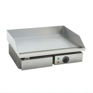 Commercial Countertop Stainless Steel Electric Grills Electric Griddles Flat Top Grill Thermostatic Control 3000W