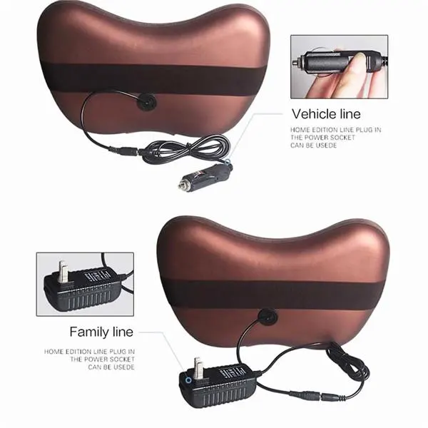 QY-999 3d pétrissage tête coussin électrique cou Shiatsu épaule dos voiture maison Rotation Infred chauffage Massage oreiller