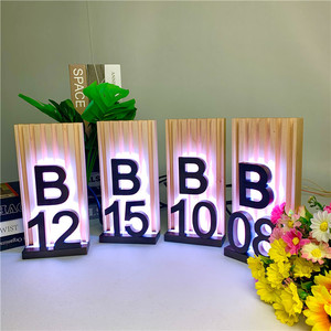 Nomor rumah hitam Online toko kontemporer nomor pencahayaan di rumah akrilik Rumah tanda nomor - Product Image 2