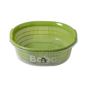 Babo Double Layer Draining Rack Oval L Size <b>Stackable</b> Kitchen Sink <b>Basket</b> Vegetable Fruit Washing Tool - Product Image 5