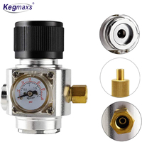 Kegmaxs Keg Charger Mini Régulateur de CO2 0-30 PSI Beer Keg Mini Chargeur avec filetage 3/8 "pour la bière domestique Corny Keg Drip Tray