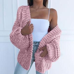 Cardigan en mohair épais de qualité supérieure pour femmes européennes et américaines 2026 – Veste décontractée et chaude - Product Image 1