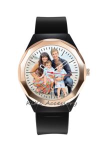 カスタマイズ可能なロゴ & パターンDIY腕時計38mm合金ケースクォーツ動き低MOQ彫刻パーソナライズされた写真時計 - Product Image 2