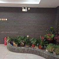 Décoration extérieure 3D légère et moderne en faux carrelage, panneau mural en pierre de polyuréthane PU
