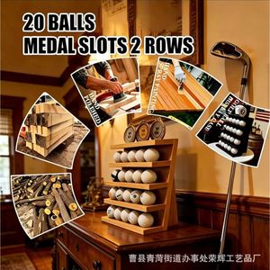 Estante de Almacenamiento de Madera de Múltiples Niveles, 5 Pisos, Exhibidor de Escritorio para Medallas, Pelotas de Golf, Coleccionables, Organización - Product Image 3