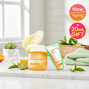 INNISFREE High Quality Vitamin C Green Tea Enzyme Brightening Cream Set (50ml + 20ml) - Product Image 3