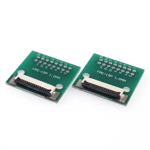 FPC FFC kablo 15 PIN 1.0mm pitch konnektörü SMT adaptör 2.54mm 1.00 inç Pitch Through delik 2 sıra DIP PCB