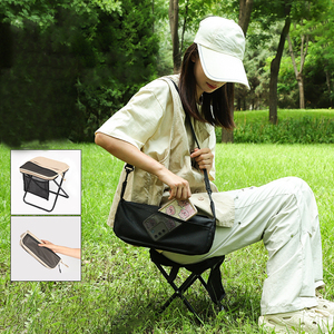 Lightweight Nylon <b>Folding</b> Stool <b>Bag</b> for School Girls Portable <b>Folding</b> Chair <b>Bag</b> for Hiking Camping Accessories Outdoor <b>Bags</b> - Product Image 5