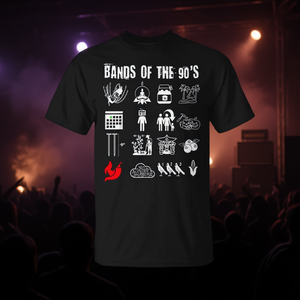 T-shirt blanc des groupes de rock alternatif des années 90 - Product Image 3