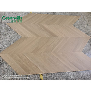 Herringbone lavé blanc de chêne européen, plancher en arête de poisson de bois dur, planchers résistants d'éraflure - Product Image 6