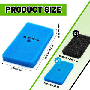 Almohadilla filtrante para acuario, gruesa y fina, 2 uds., medios filtrantes rectangulares para tanque de estanque, fácil de limpiar - Product Image 3