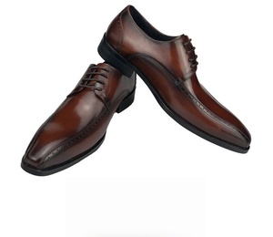 New Luxury Formal Leather Derby <b>Shoes</b> with Laces and <b>Height</b> <b>Increasing</b> Pointed Toe Handmade Italian Men's Dress <b>Shoes</b> - Product Image 3