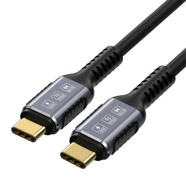 USB4 Full Function Type-C to C Cable 240W PD3.1 QC5.0 40Gbps 8K 5A Fast Charging Data Transfer Computer Nylon PVC