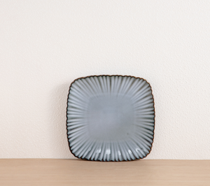 Customizable Vintage Blue Grey Fluted Ceramic Dinner Set, Embossed Stoneware Tableware, Bulk Wholesale for Modern Kitchen/Gift - Product Image 6