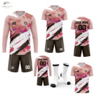 Camiseta de Fútbol Personalizada con Nombre de Equipo y Número, 100% Poliéster, Impresión por Transferencia de Calor, Secado Rápido y Transpirable