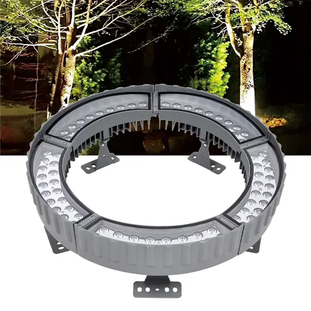 hug tree light ring lamp for palm tree aluminum dmx 512 rgb tree hugging light