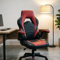 La chaise de bureau exécutive inclinable et réglable présente un dossier haut en cuir PU et une base en nylon avec un design ergonomique