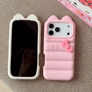 เคสโทรศัพท์ซิลิโคนรูปโบว์น่ารัก Senyork 3D สำหรับเด็กผู้หญิง รุ่น iPhone 17 16 Pro Max 15 14 13  วัสดุยางนิ่ม ป้องกันการกระแทก - Product Image 5