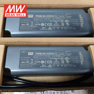Controlador LED MEAN WELL PWM-60-24DA2 de 60W, 24V, 2.5A, DALI-2, Regulable por PWM, Voltaje Constante, IP67, Impermeable - Product Image 1