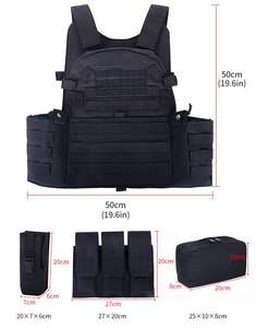 เสื้อกั๊กยุทธวิธีแบบอ็อกซ์ฟอร์ด น้ำหนักเบา ทนทาน อเนกประสงค์ แบบสั่งทำพิเศษ พร้อมช่องใส่แผ่นเกราะและกระเป๋าใส่แม็กกาซีน สำหรับกิจกรรมกลางแจ้ง - Product Image 3