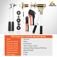 Kit d'outils d'expansion coulissante pour tuyaux PEX-1632 16-32 mm avec étui pour systèmes d'installation de plomberie PEX-AL-PEX et multicoques