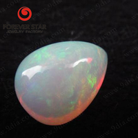 Opale naturelle brute blanche de haute qualité, certifiée par un tiers, forme poire, 9x7mm, 1.3ct, Forever Star, meilleur choix