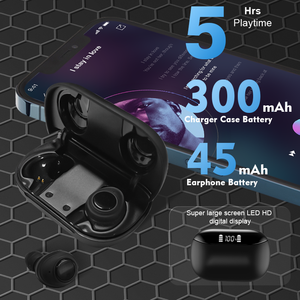 Ouio — écouteurs sans fil TWS X9, oreillettes, casque avec impression LED, Illusion, circuit imprimé, chargement sans fil - Product Image 4