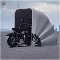 Housse de moto pliable automatique en acier inoxydable, imperméable, résistante aux UV, pour garage