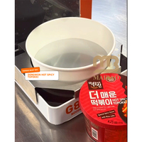 Bol en papier jetable personnalisé pour ramen coréen instantané, compatible cuisson à induction, avec fond en feuille d'aluminium