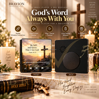ELETREE Aimant de réfrigérateur de verset biblique parlant personnalisé Qualité exceptionnelle Électronique Foi Chrétienne Musique MP3 Audio BT Haut-Parleur