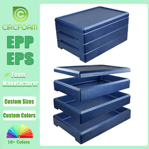 Boîte de distribution alimentaire en <span class=keywords><strong>mousse</strong></span> EPP personnalisée Circfoam, 3 fonds et 1 couvercle, isolation protectrice, plateau en <span class=keywords><strong>mousse</strong></span> EPP pour pain - Product Image 2