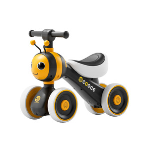 Bicicleta de Equilibrio para Niños 2 en 1 con Diseño de <span class=keywords><strong>Abeja</strong></span>, Scooter Antivuelco de Cuatro Ruedas para Niños Pequeños, Apto para Edades de 4 a 6 Años - Product Image 1