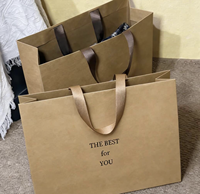 Sac en papier kraft écologique imprimé sur mesure, pliable, pour cadeaux de mariage, shopping et emballage de chaussures, vente en gros de vêtements pour femmes, sous-vêtements