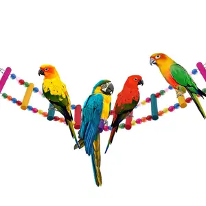 Mainan Tangga Burung Bayan Ayunan Burung, Tangga Panjat Tebing Kayu Cocok untuk Memanjat