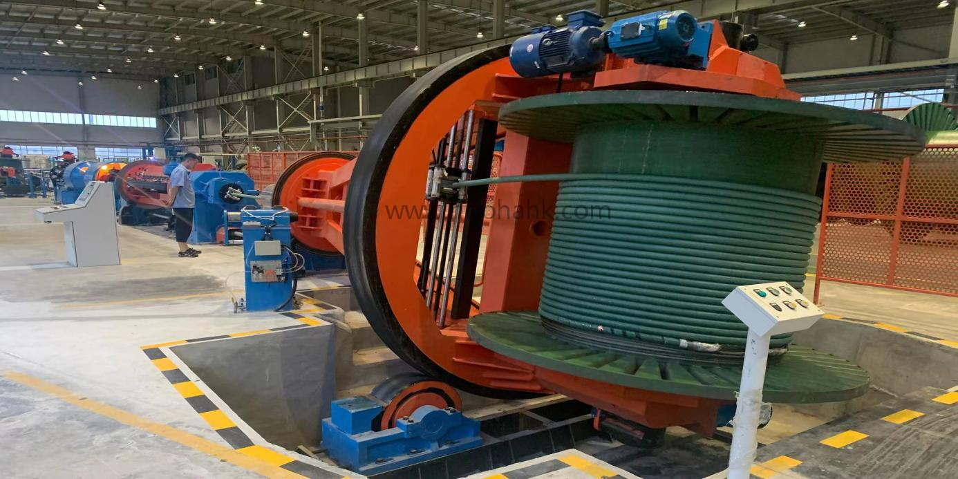 High section electrical conductor stranding machine 2500 type CPD Drum twister with individual motor
