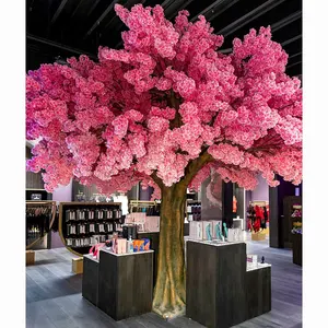 Customized 3m 4m 5m 6m Big Silk Red Sakura Dining Room Decoration Arch Art Artificial Cherry Blossom Tree For Home Decor
