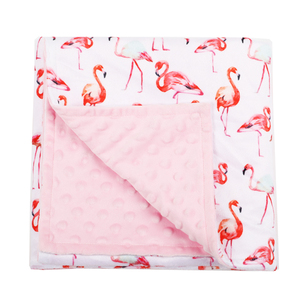 Coperte Morbide in Peluche con Retro a Pois per Neonati e Bambini Unisex, Coperta Minky per Bebè - Product Image 1